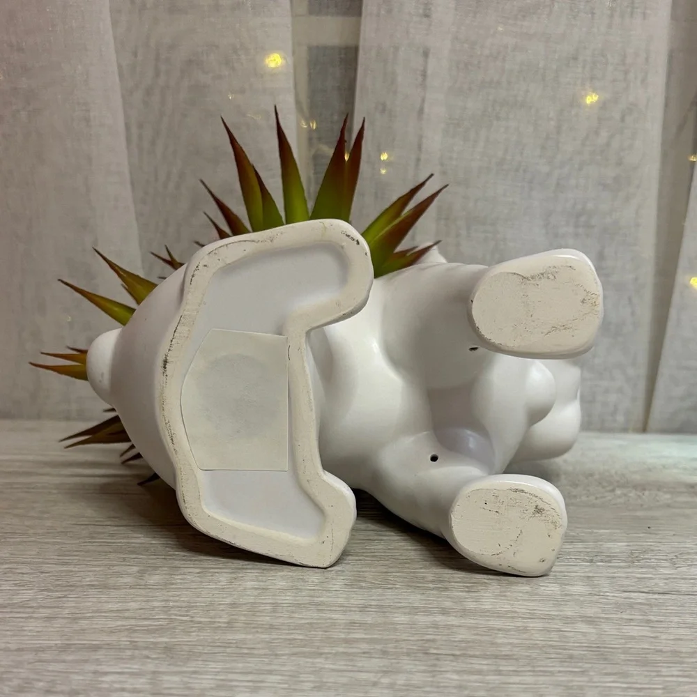White French Bulldog Planter and Dog Photo Frame
